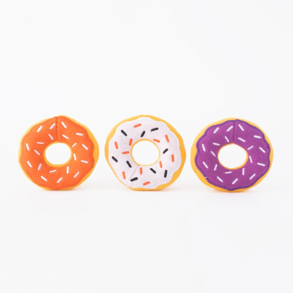 ZippyPaws Halloween Miniz 3-Pack Donutz