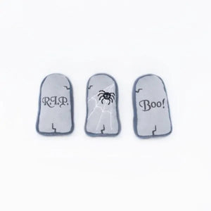 ZippyPaws Halloween Miniz 3-Pack Tombstones