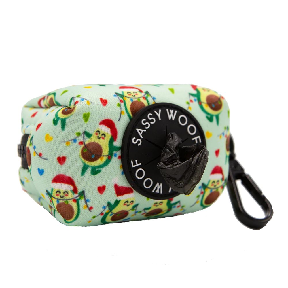 SASSY WOOF WASTE BAG HOLDER - JINGLE BELL GUAC