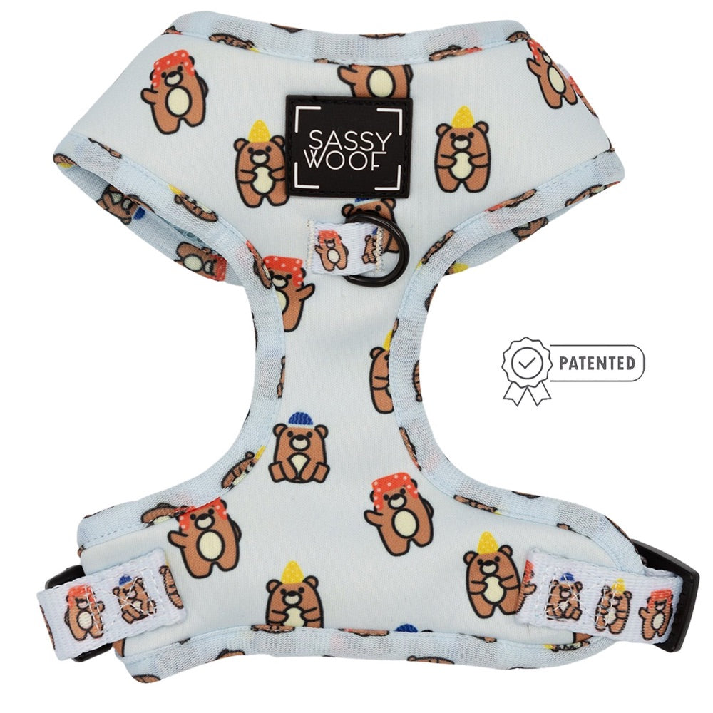 Sassy Woof Adjustable Harness - Jingle Bears