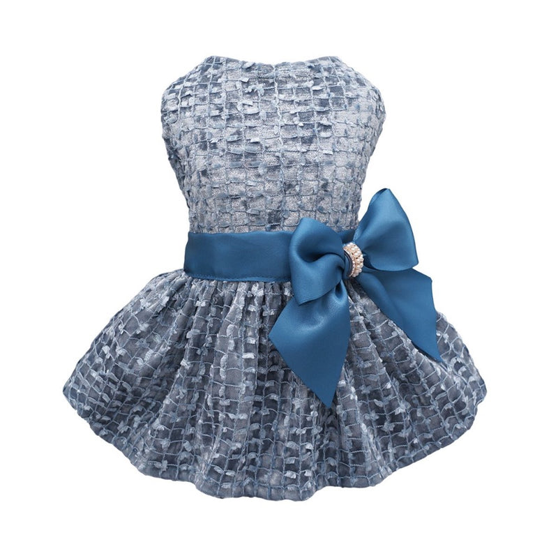 Fitwarm Blue Embroidery Fancy Dress