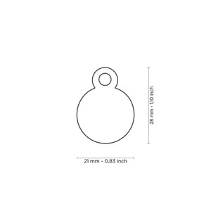 My Family ID Tag Basic collection Round Grey in Aluminum