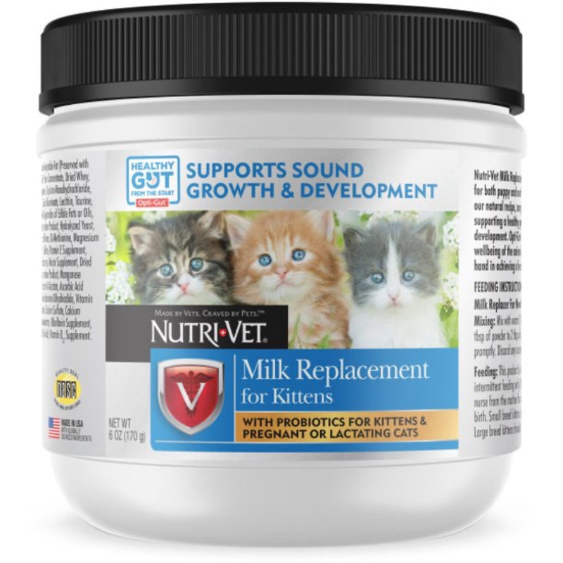Nutri Vet Milk Replacer with Opti-Gut™ for Kittens - 6oz