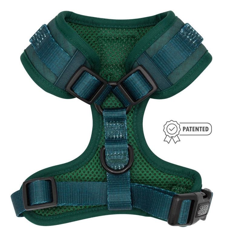 Sassy Woof Adjustable Harness - Forest