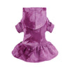 Fitwarm Purple Tie-Dye Hoodie Dress