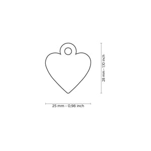 My Family ID TAG BASIC COLLECTION HEART GREEN IN ALUMINUM