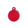 My Family ID TAG BASIC COLLECTION ROUND RED IN ALUMINUM