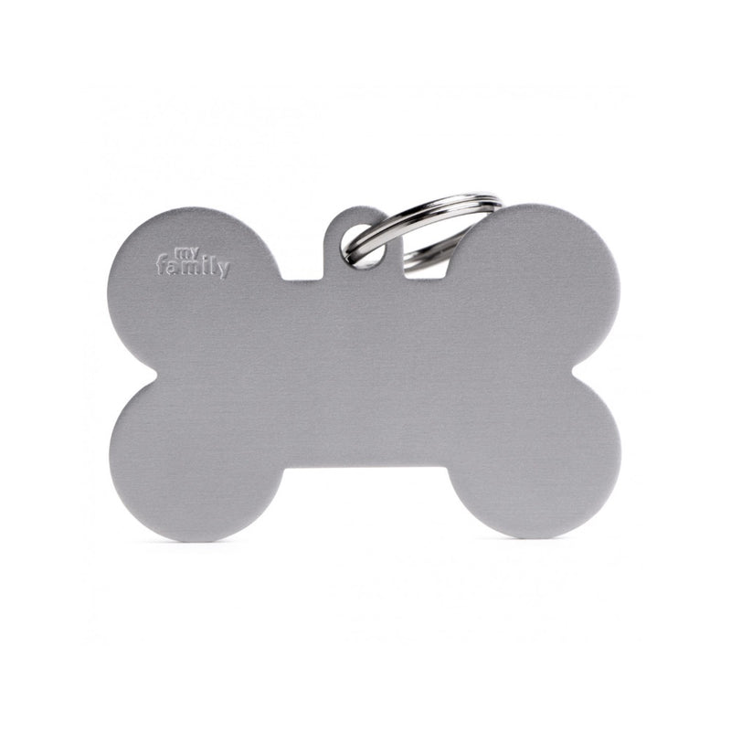 My Family ID TAG BASIC COLLECTION BONE GREY IN ALUMINUM