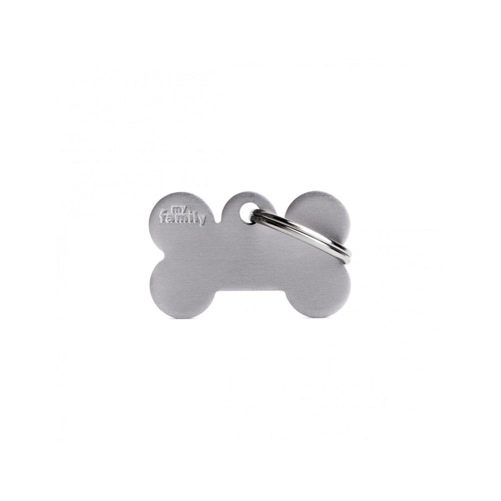 My Family ID TAG BASIC COLLECTION BONE GREY IN ALUMINUM