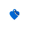 My family Id Tag - Hushtag Collection - Aluminium Blue Heart With Blue Rubber