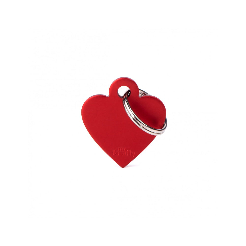 My Family ID Tag Basic collection Small Heart Red in Aluminum