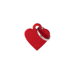 My Family ID Tag Basic collection Small Heart Red in Aluminum