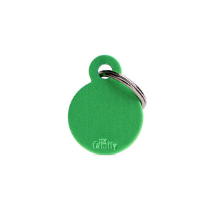 My Family ID Tag Basic collection Round Green in Aluminum