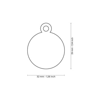 My Family ID Tag Basic collection Round Grey in Aluminum