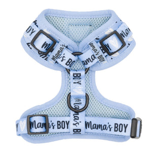Sassy Woof Adjustable Harness - Mama's Boy with White Heart