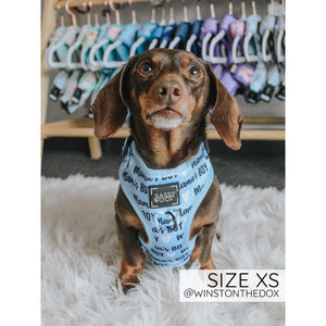 Sassy Woof Adjustable Harness - Mama's Boy with White Heart