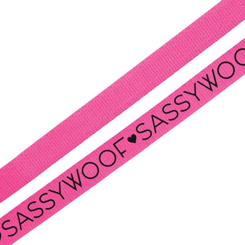 Sassy Woof Leash - Neon Pink