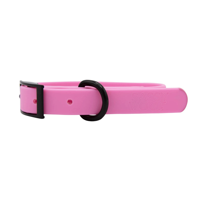 Sassy Woof Waterproof Collar - Pink