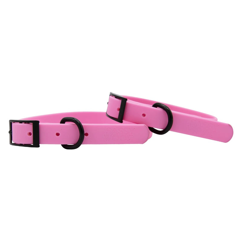 Sassy Woof Waterproof Collar - Pink