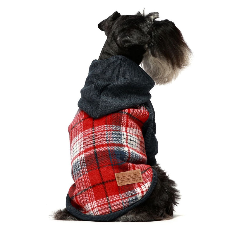 Fitwarm Plaid Knitted Hoodie