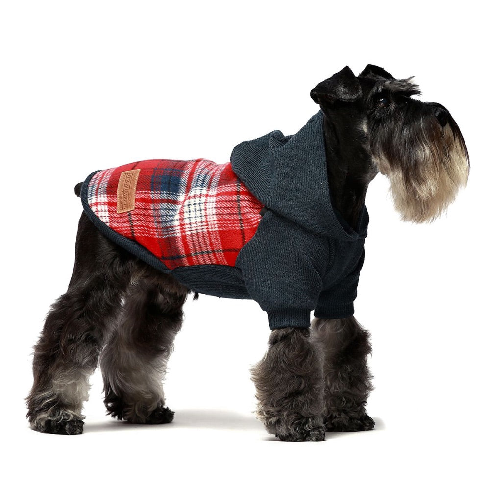 Fitwarm Plaid Knitted Hoodie