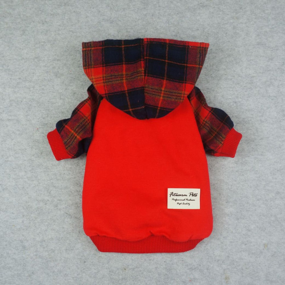 Fitwarm Plaid Hooded T-Shirts