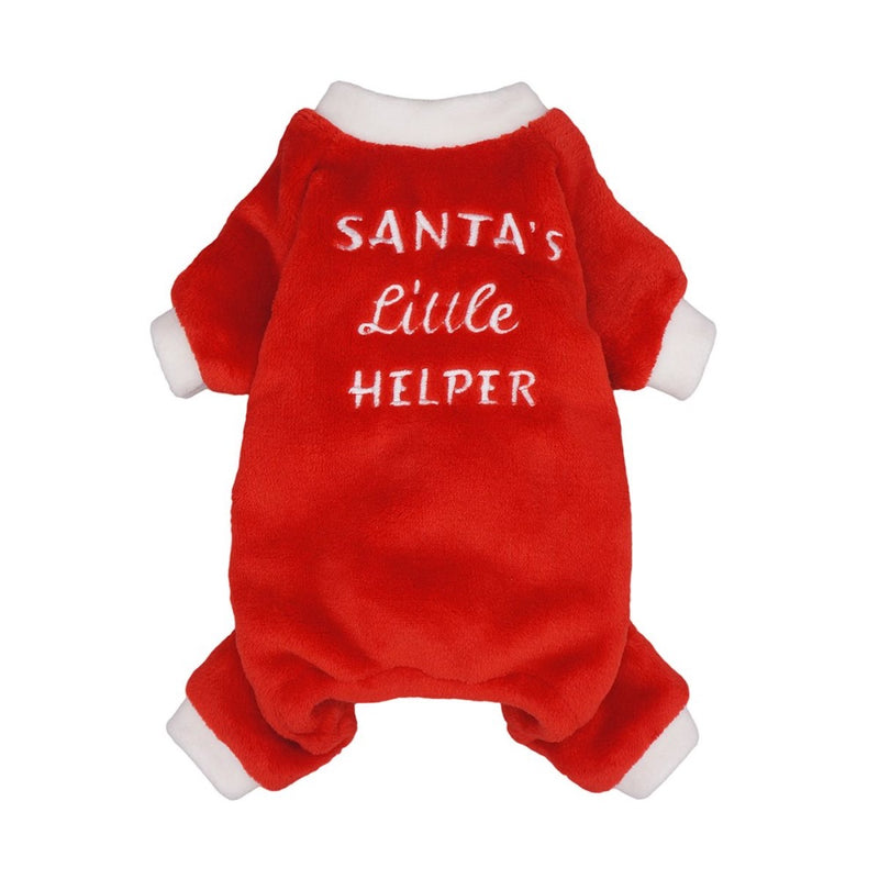 Fitwarm Santa's Little Helper Embroidered Christmas Pajamas