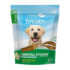 Tropiclean Fresh Breath Dental Sticks - Vanilla Mint 8oz