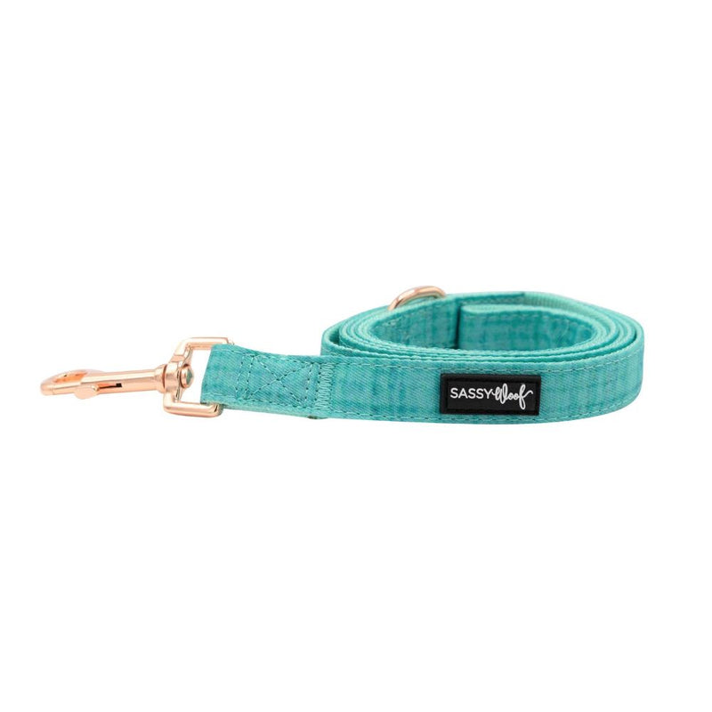 Sassy Woof Wag Your Teal Leash